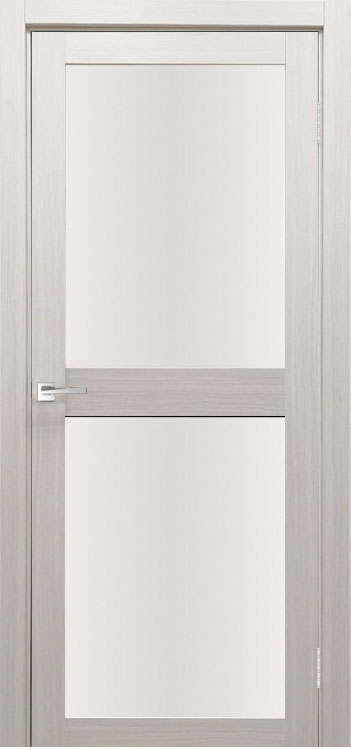 Межкомнатная дверь Легенда Z-6 тон Белая лиственница Остекление Сатинат белое