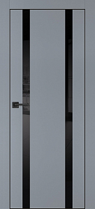 Товар Межкомнатная дверь PX-9  черная кромка с 4-х ст. Серый матовый