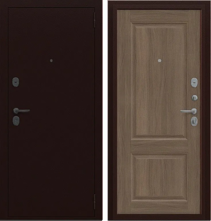 Фото Дверь Браво Север-7 Антик Медный/Каштан DIS007075