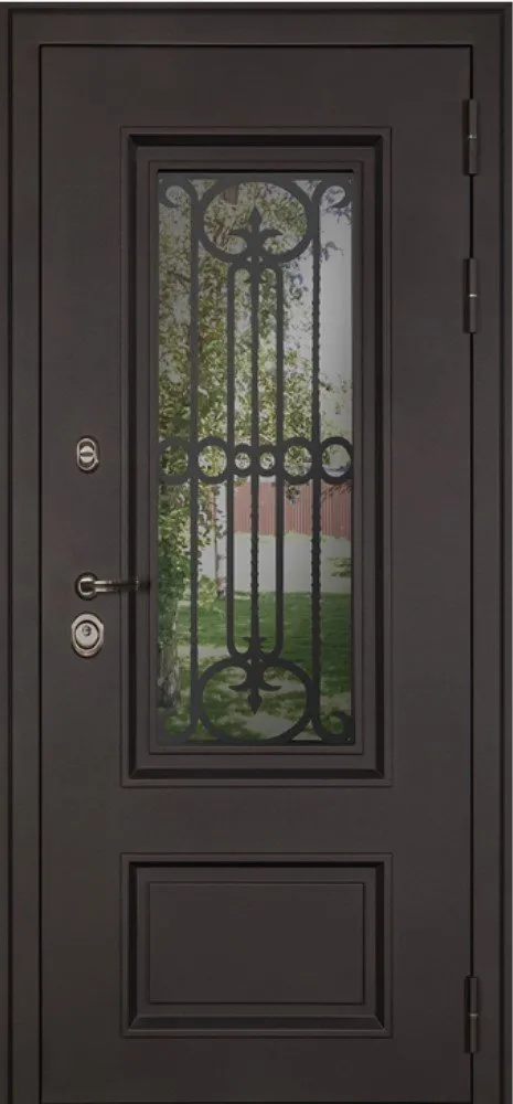 Товар Дверь Аляска с Окном и Лазерной Резкой Терморазрыв DIS007259